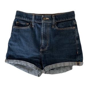 Abercrombie high waist, dark denim shorts stretch denim